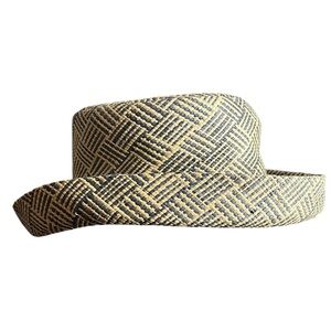 Liz Claiborne crosshatch straw hat